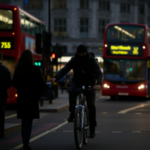 Phone theft on a bike.