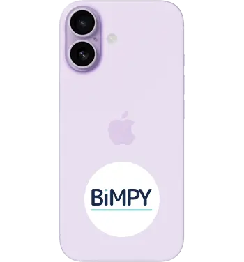 iPhone 17 in purple with BiMPY phone insurance branding