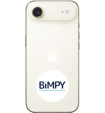 iPhone Air in starlight colour with BiMPY phone insurance branding